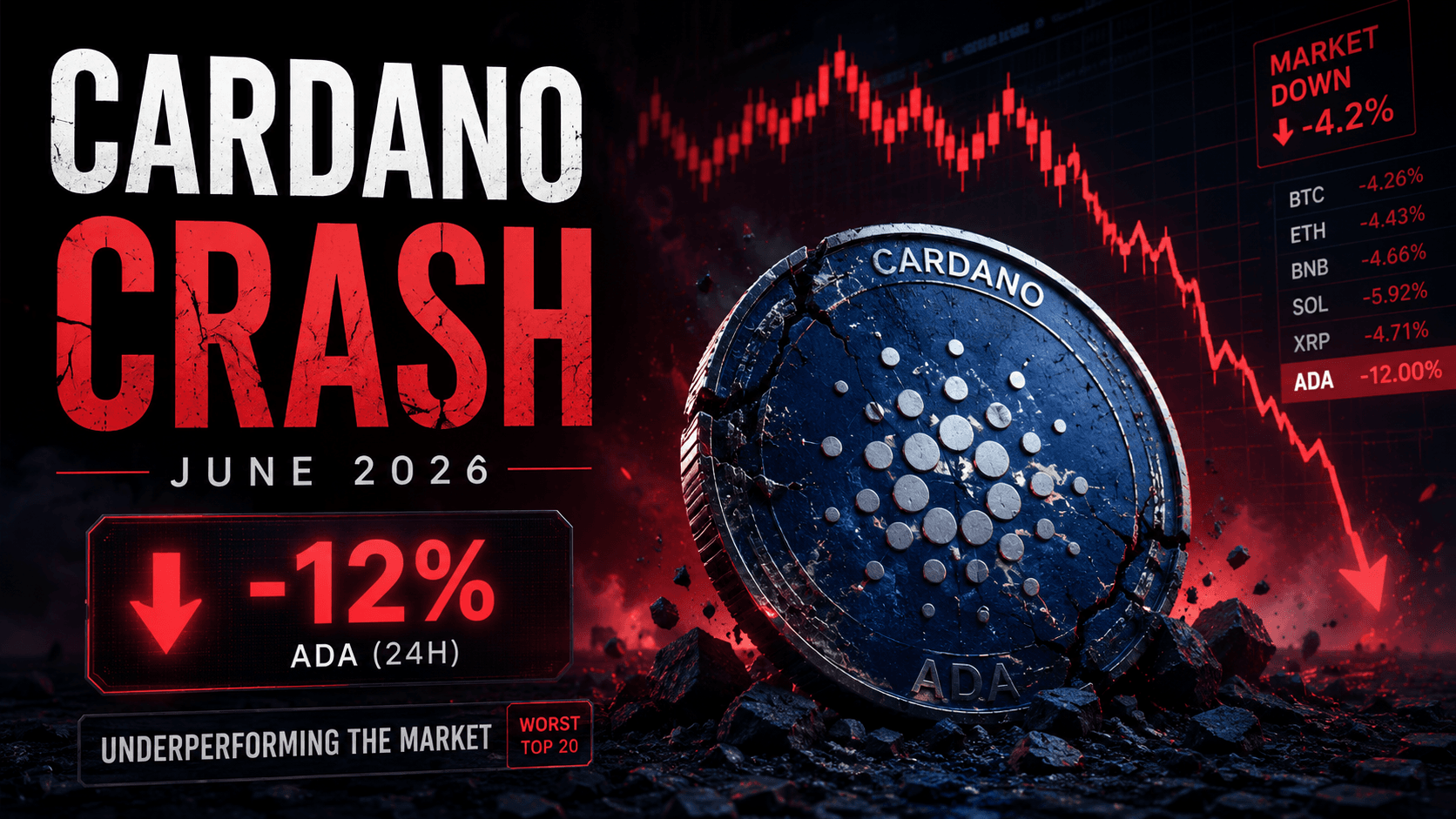 Cardano Crash June 2026: Why Is ADA Falling Harder Than the Crypto Market?