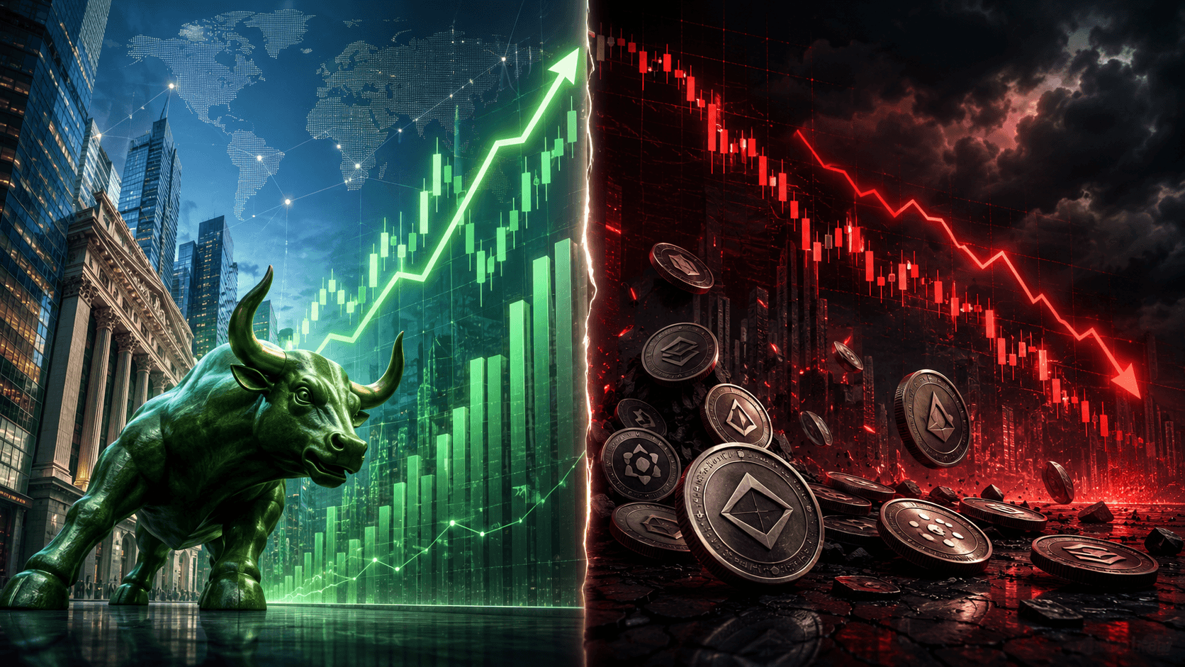 Crypto Market Fails to Follow Global Stock Rally as Altcoins Remain Under Pressure