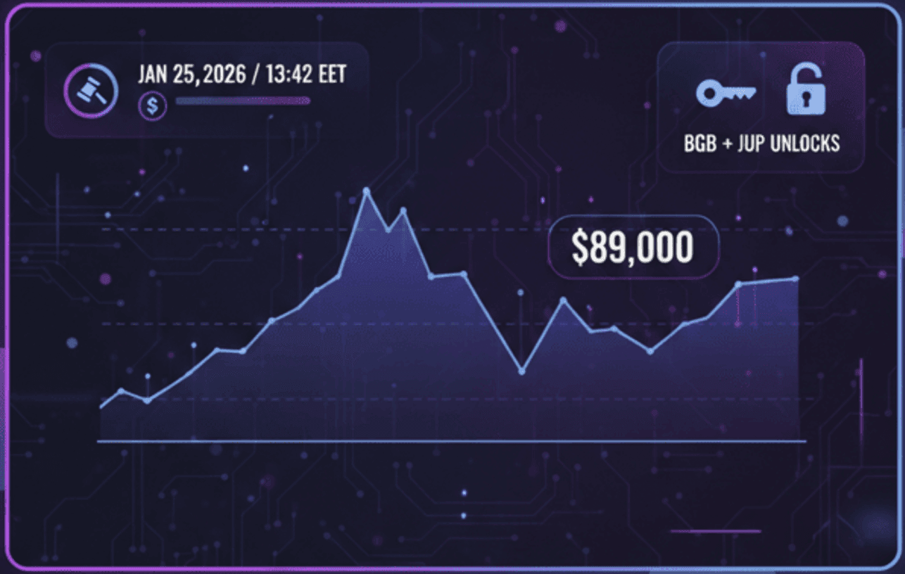 Crypto Ticker News Week 4: Bitcoin Stabilizes as Fed and Unlocks Loom